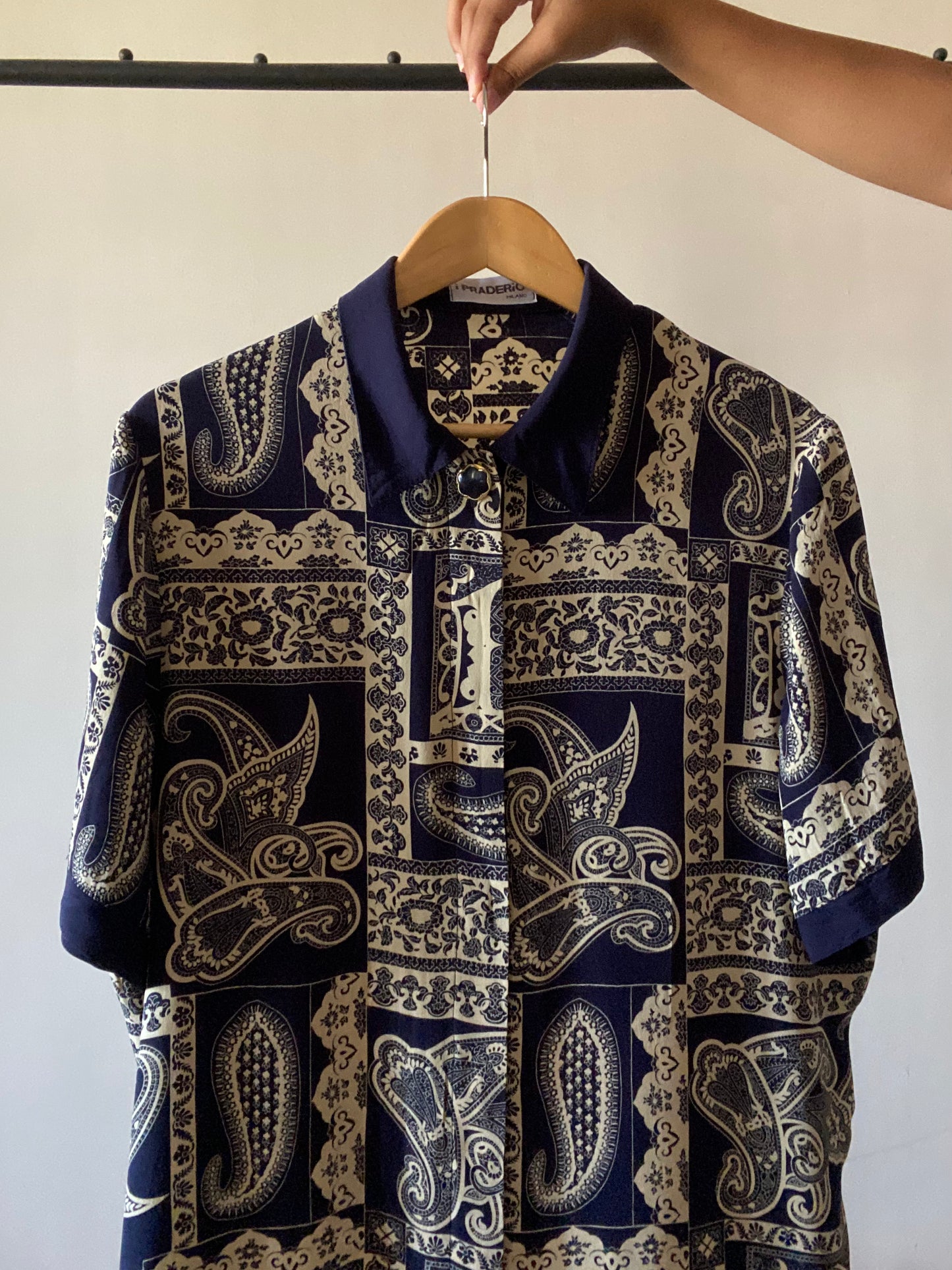 Vintage IPraderio Milano Abstract Ethnic Print Vintage Shirt