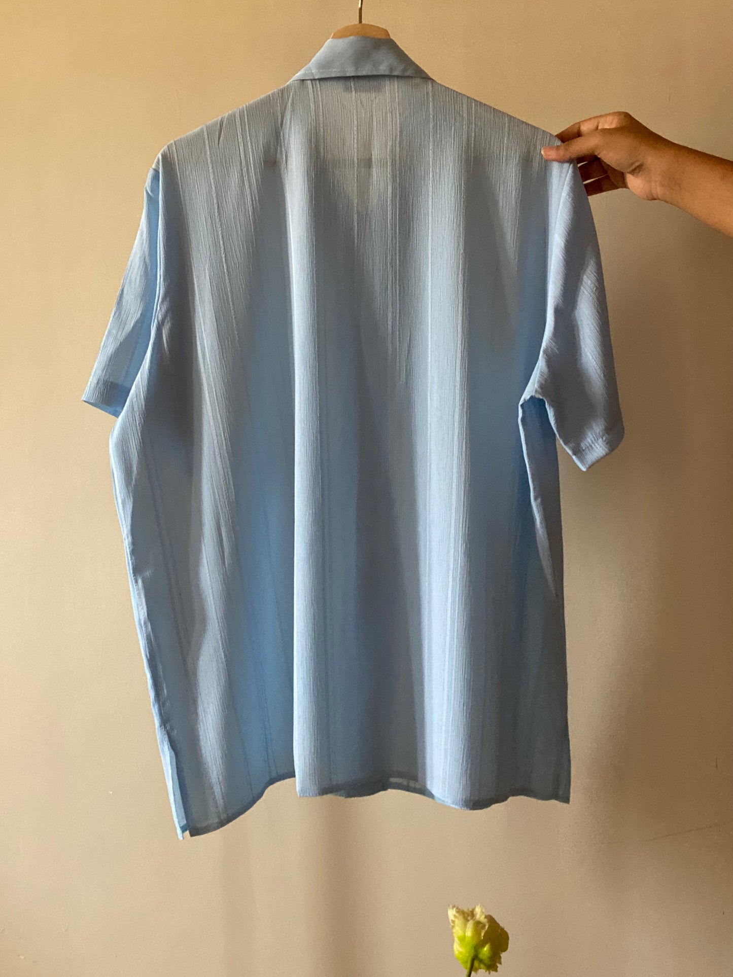 Vintage Blue Textured Shirt