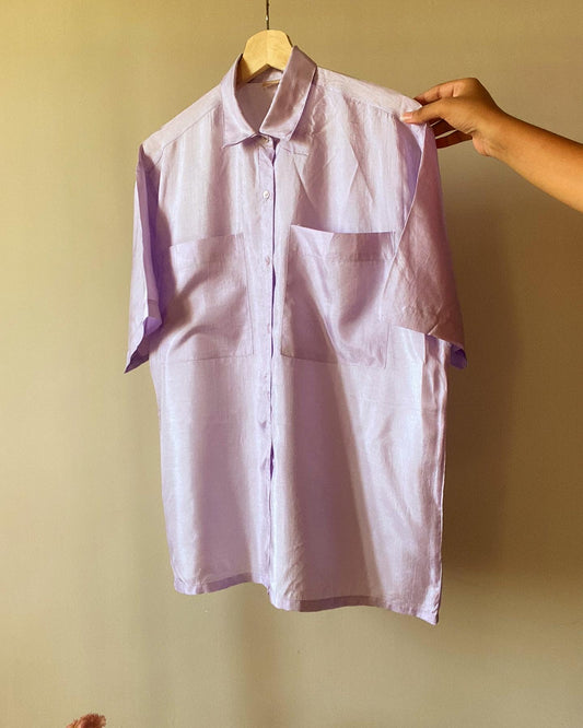 Silk Vintage Shirt In Lavender