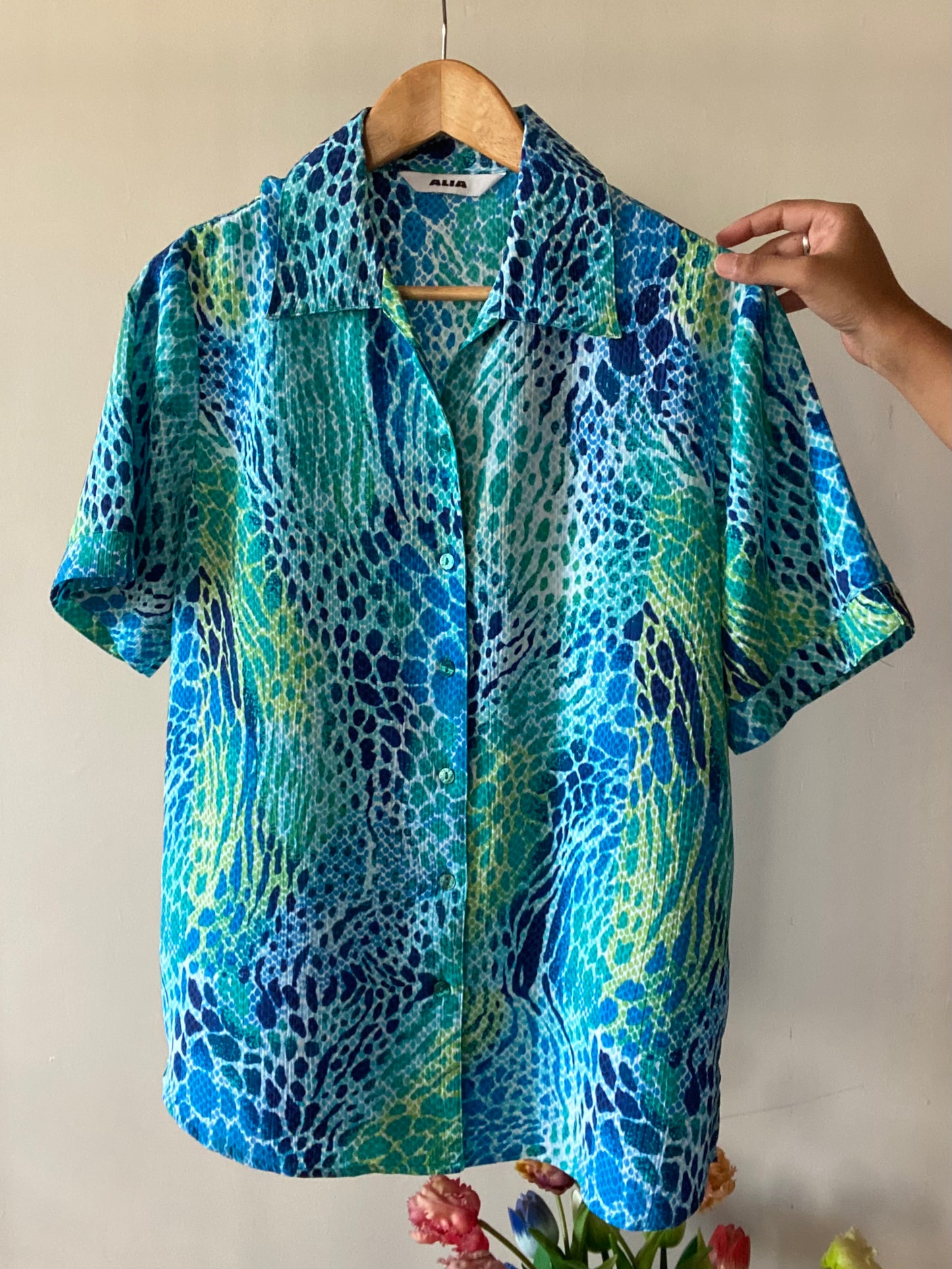 Ocean Inspired Snake Print Vintage Shirt