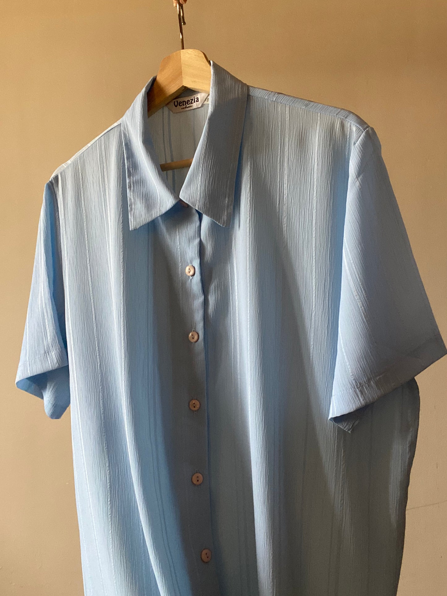 Vintage Blue Textured Shirt