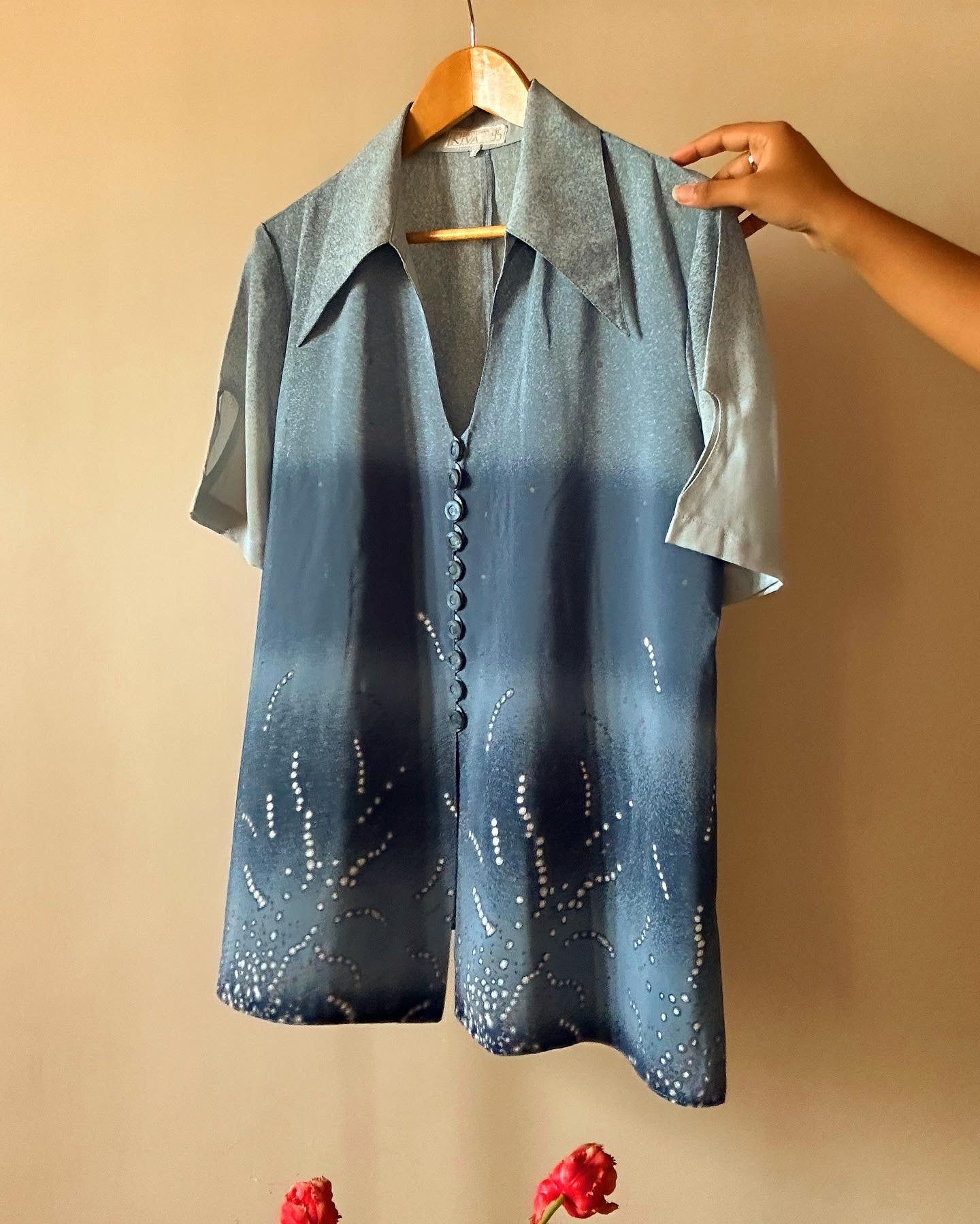 Vintage Blue Ombré Shirt