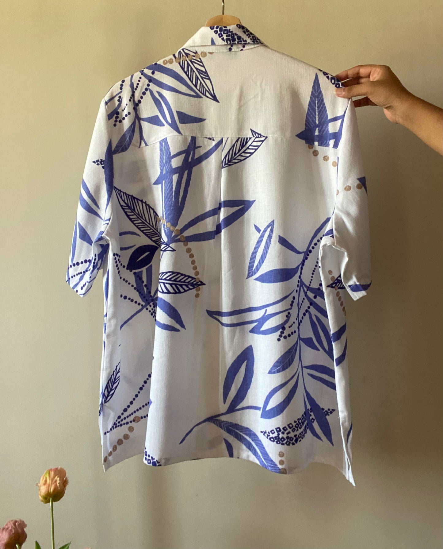 Vintage Essential Casual Leaves Print Shirt