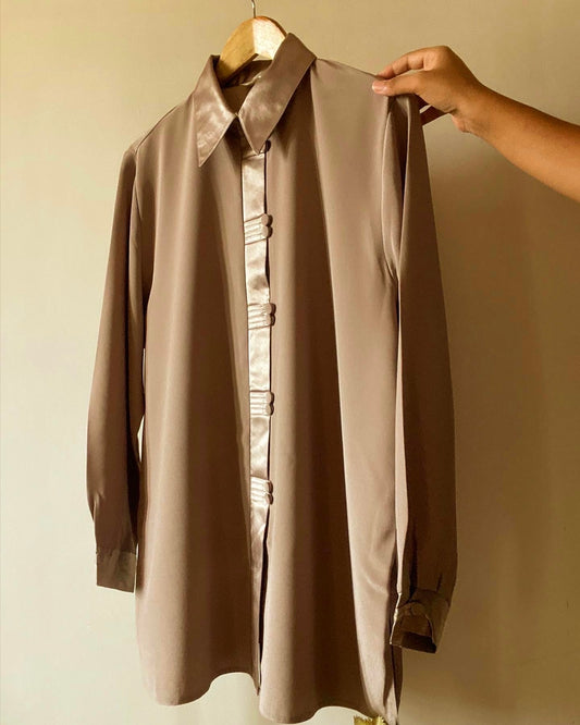 Greyish Korean Style Vintage Shirt