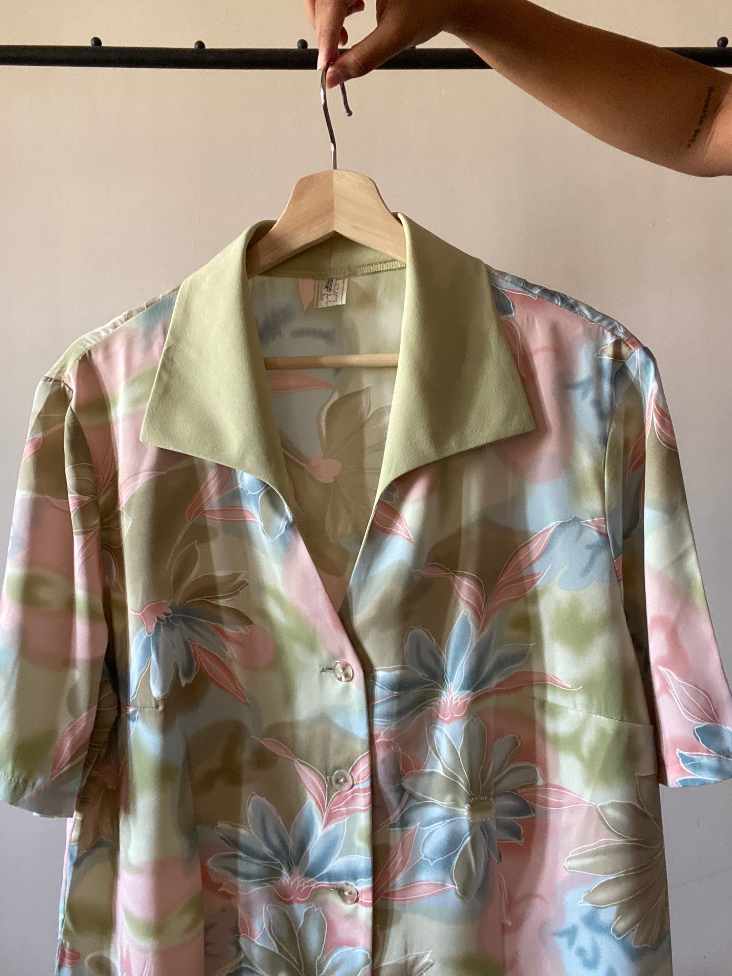 Pastel Floral Print Vintage Shirt