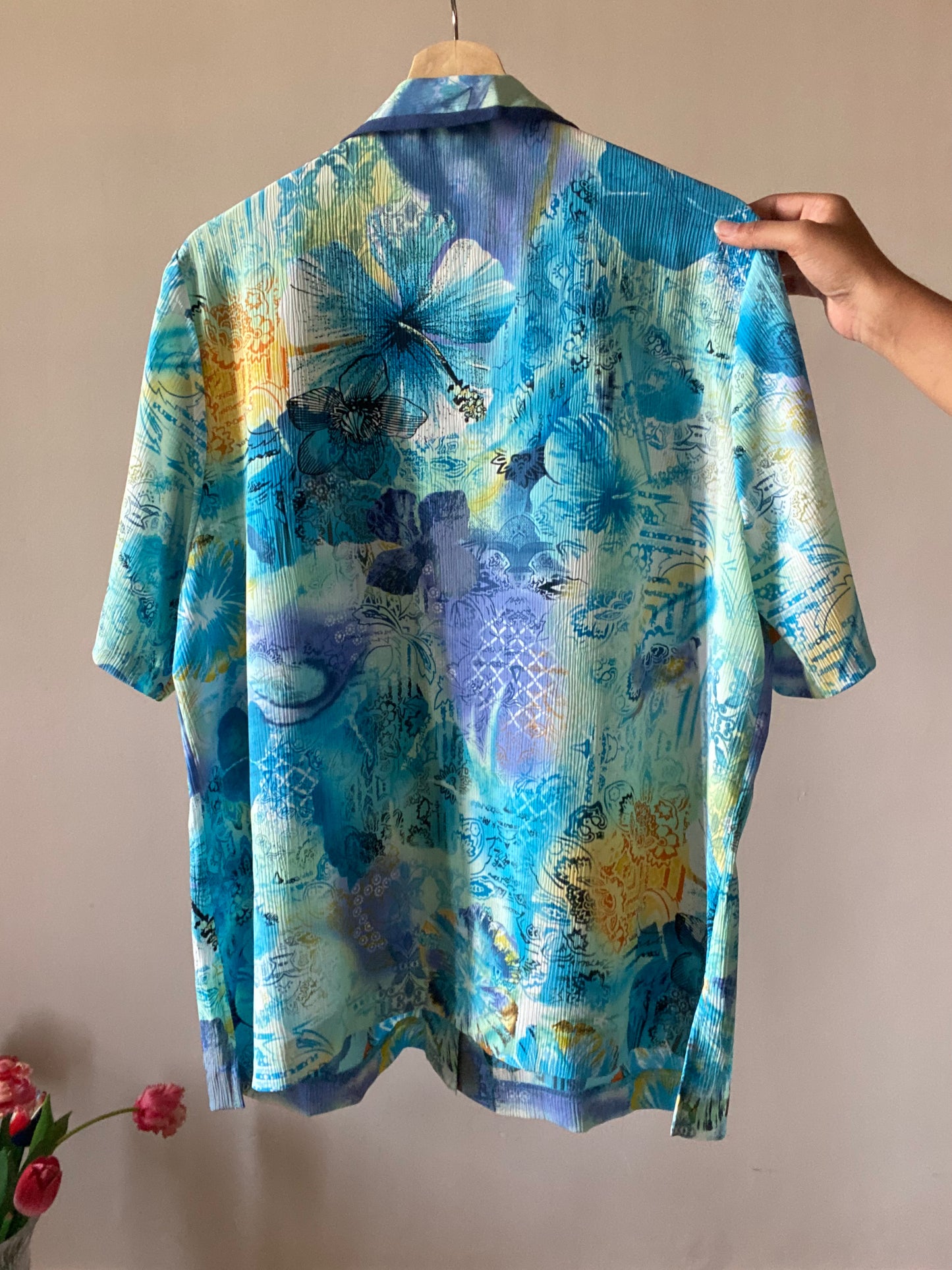 Ocean Abstract Print Vintage Shirt