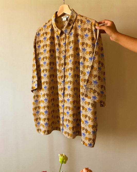 Vintage Monki Lion Print Shirt