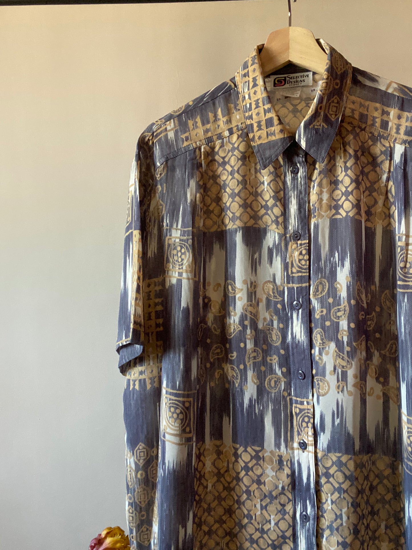 Vintage Abstract Print Shirt