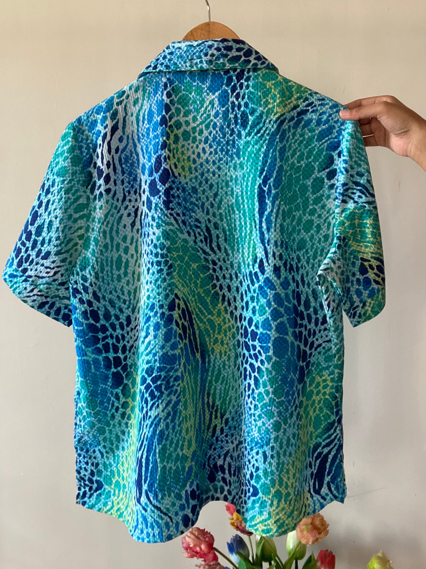 Ocean Inspired Snake Print Vintage Shirt