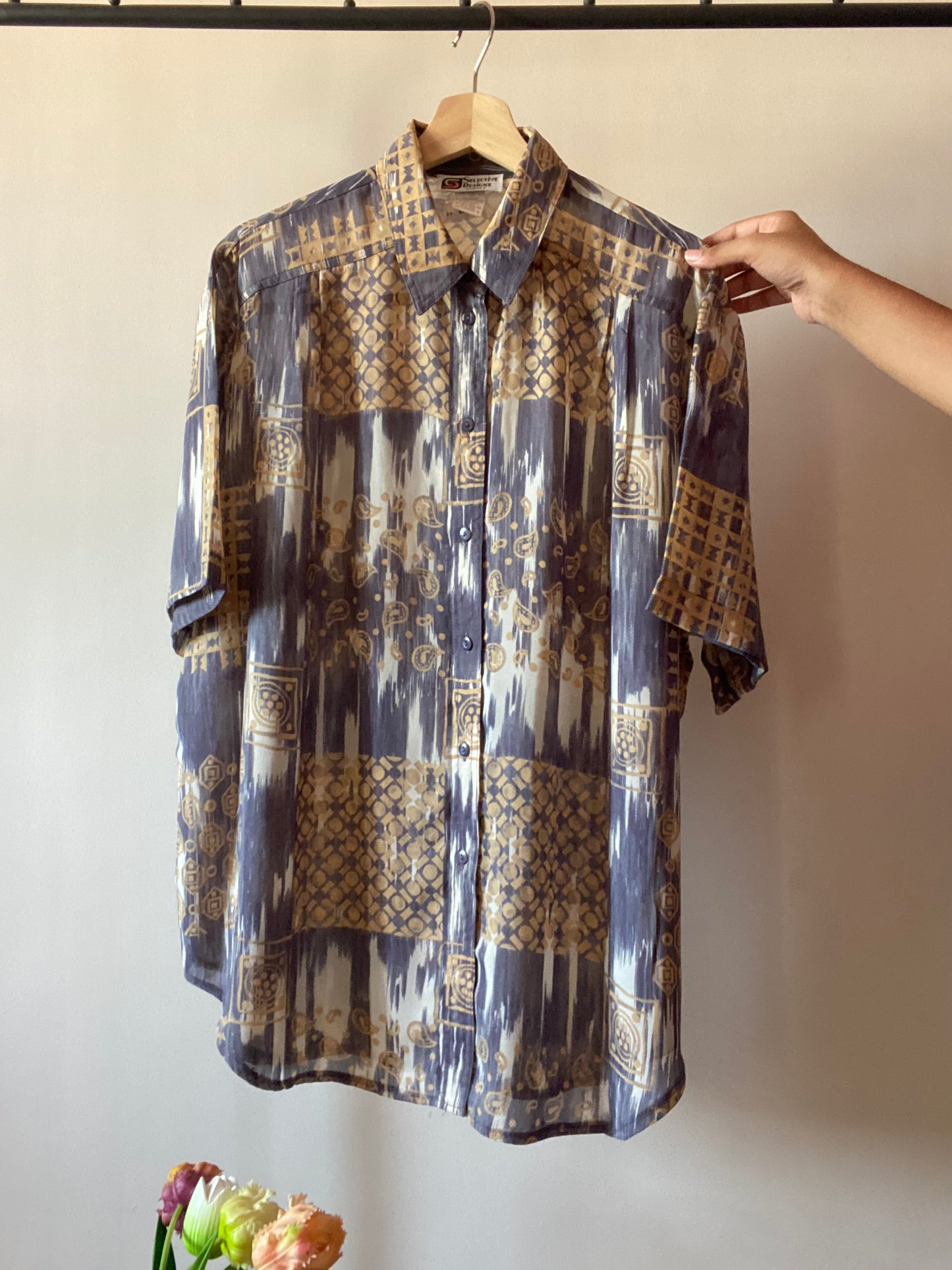 Vintage Abstract Print Shirt