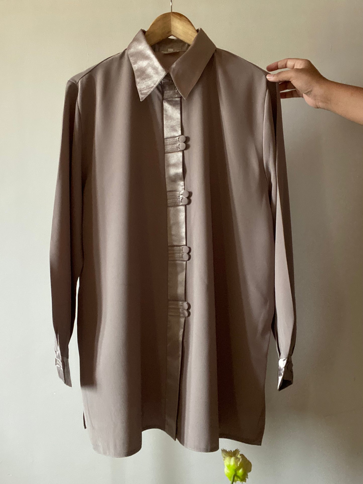 Greyish Korean Style Vintage Shirt