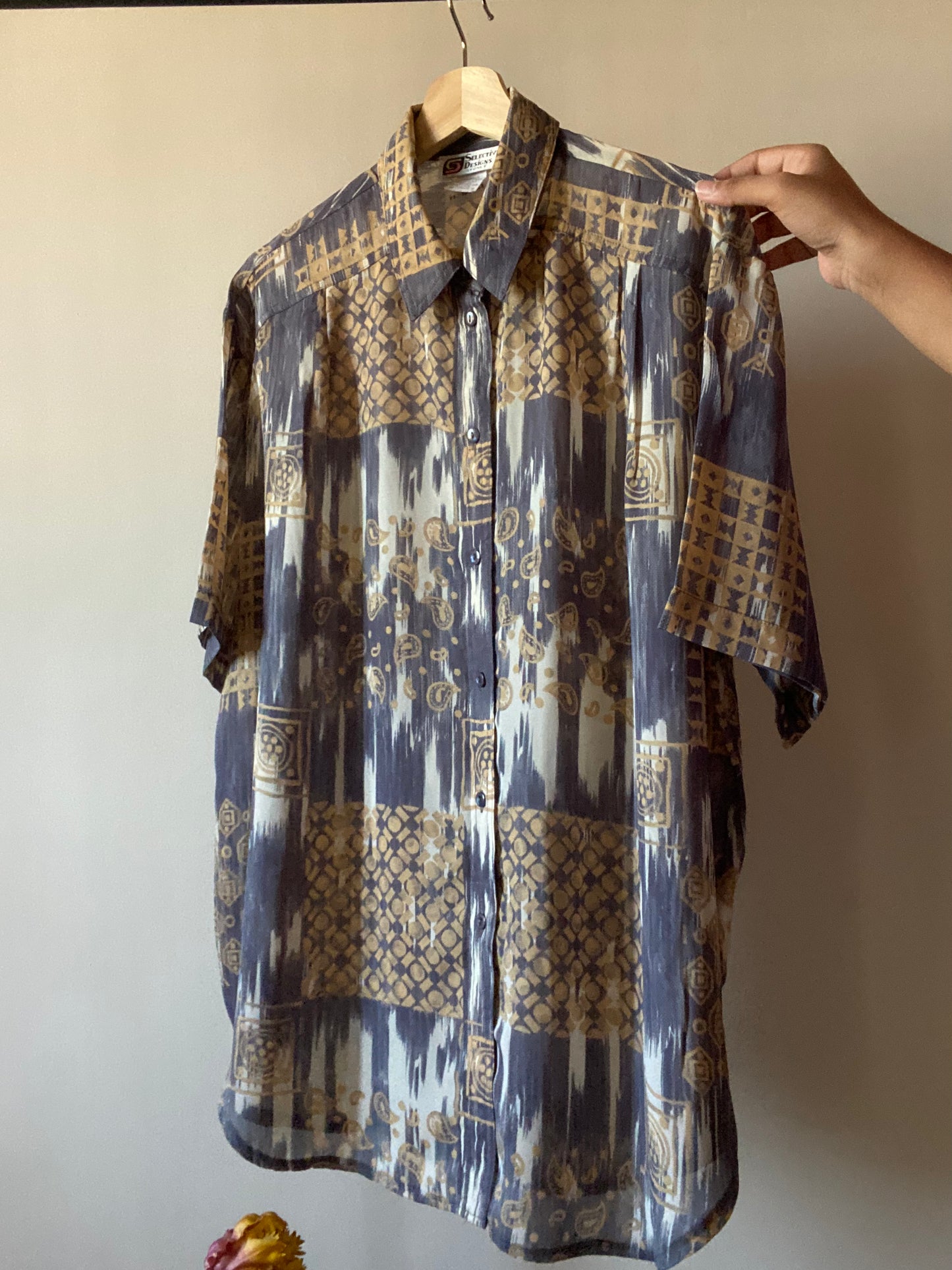 Vintage Abstract Print Shirt