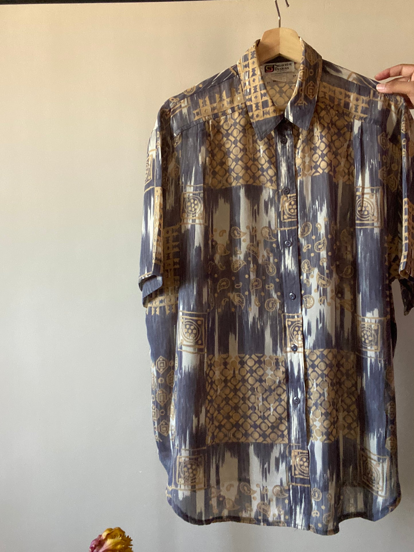 Vintage Abstract Print Shirt