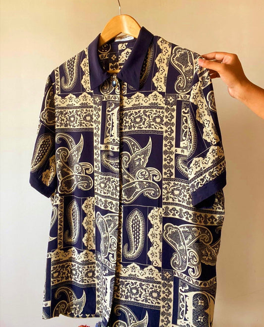 Vintage IPraderio Milano Abstract Ethnic Print Vintage Shirt