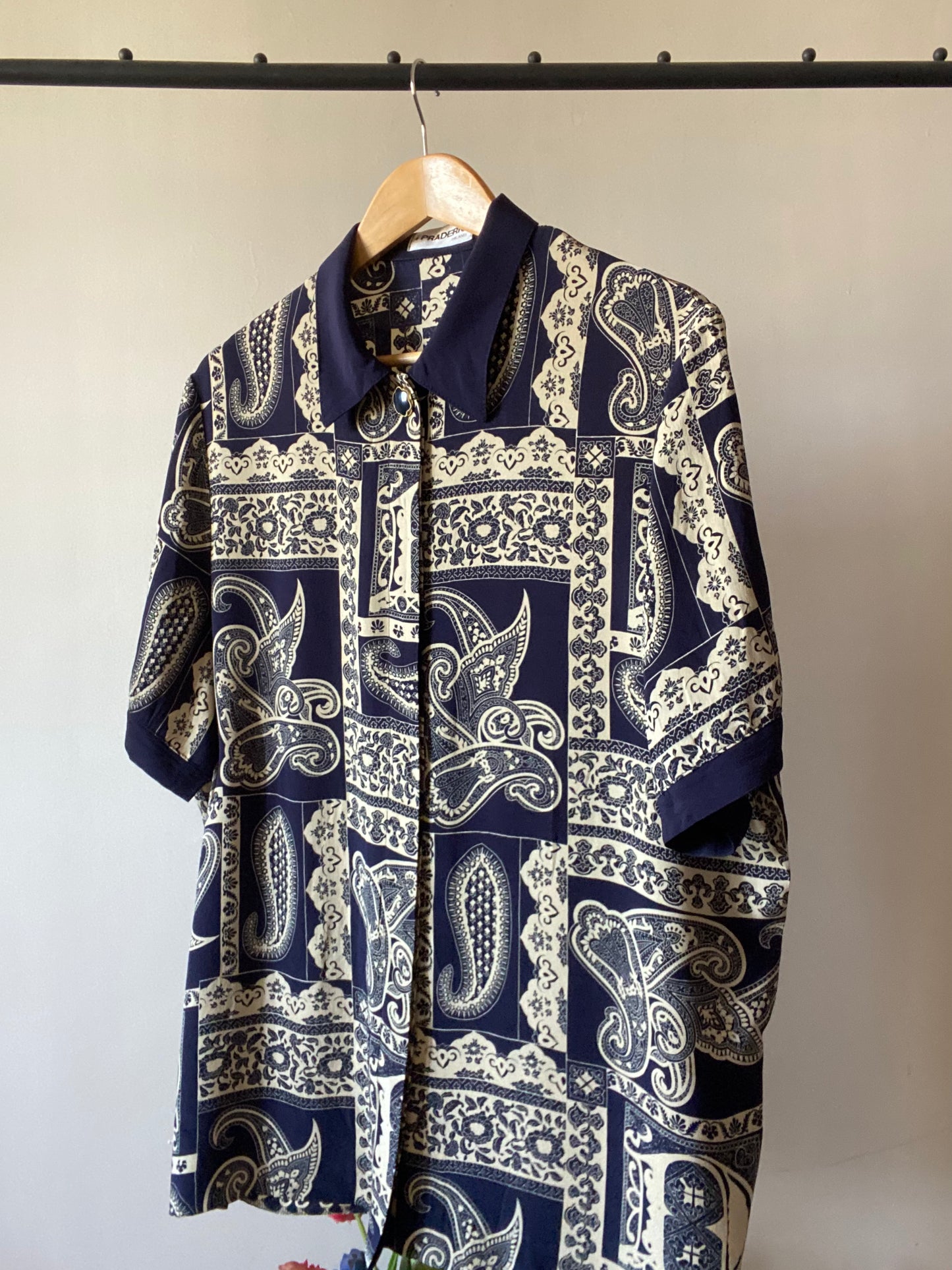 Vintage IPraderio Milano Abstract Ethnic Print Vintage Shirt