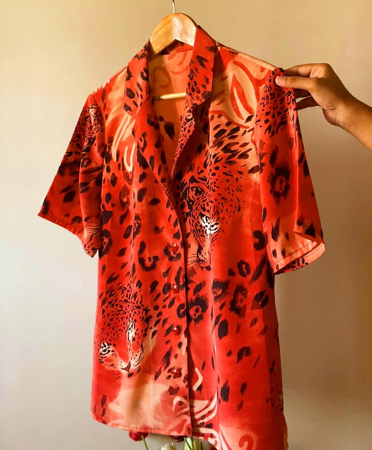 Vintage Tiger Print Shirt