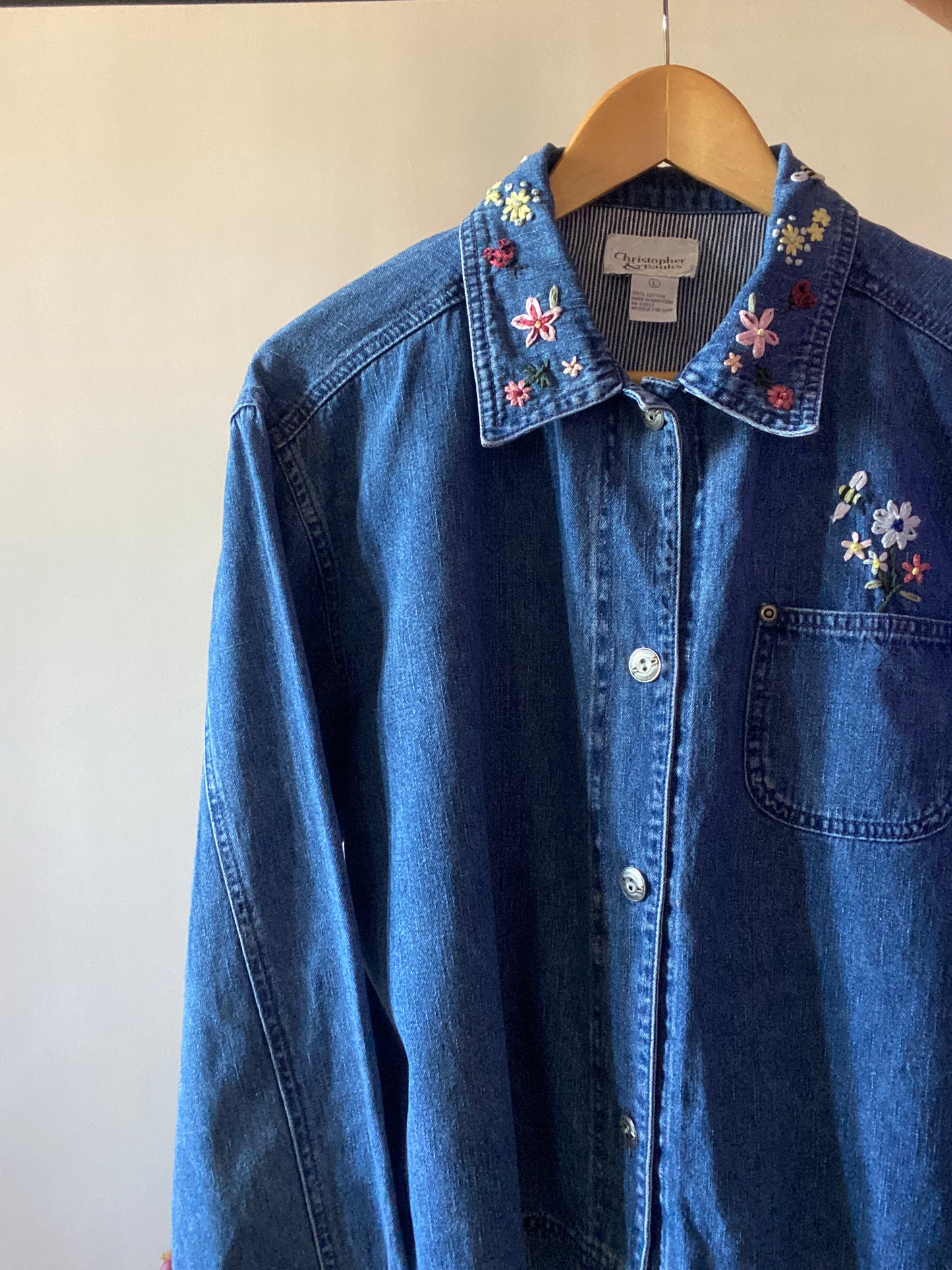 Vintage Christopher & Banks Denim Shaket