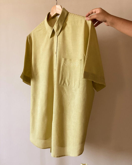 Vintage Relaxed Pocket Embroidered Shirt