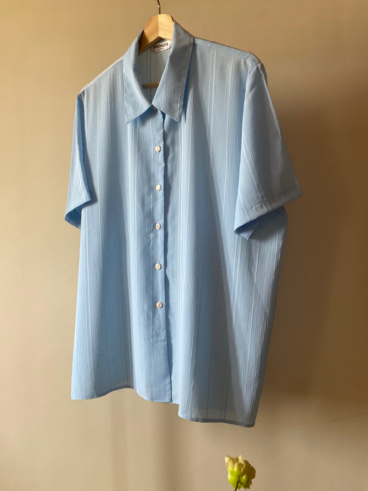 Vintage Blue Textured Shirt