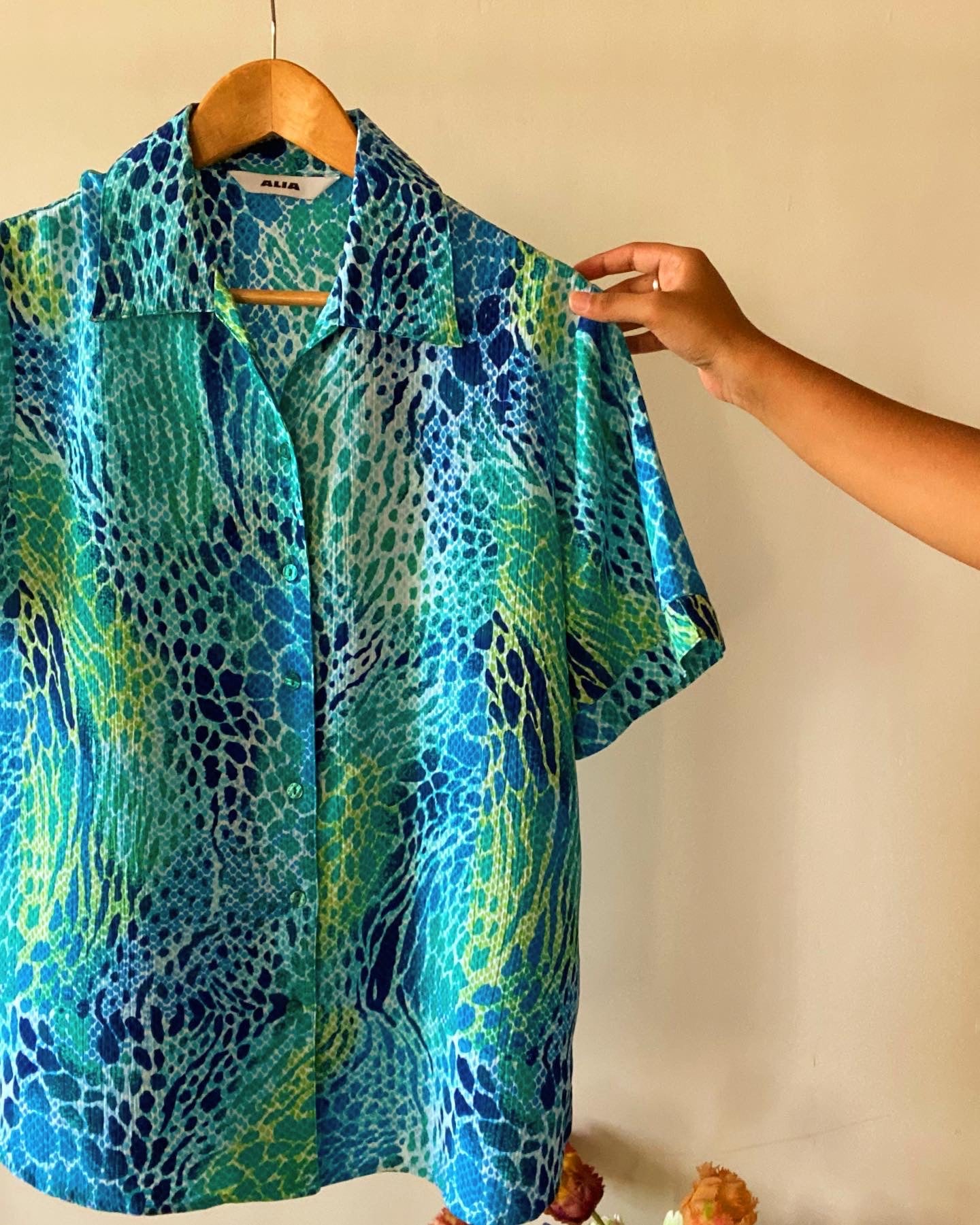 Ocean Inspired Snake Print Vintage Shirt