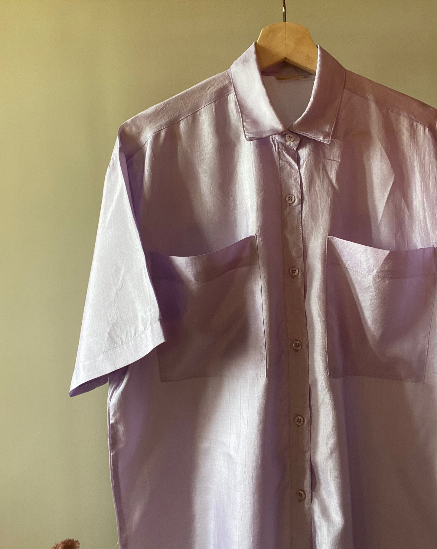 Silk Vintage Shirt In Lavender