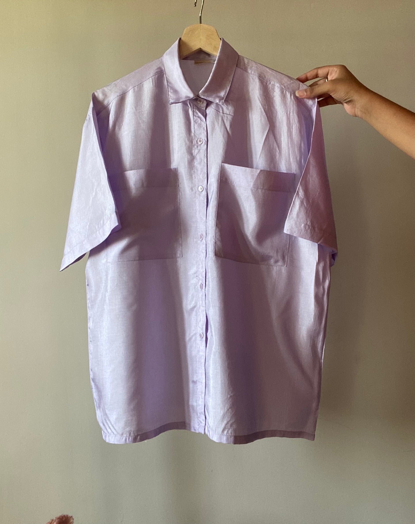 Silk Vintage Shirt In Lavender