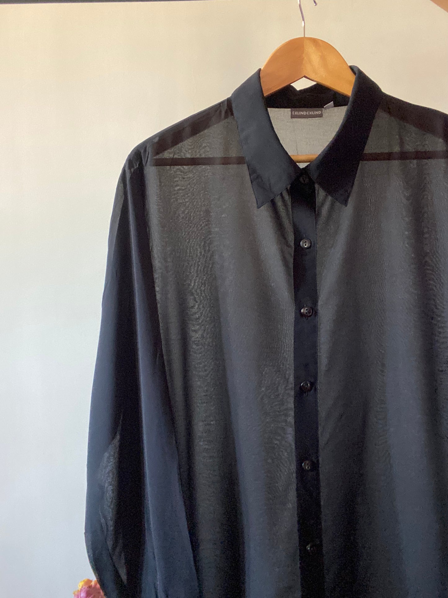 Vintage Black Sheer Shirt