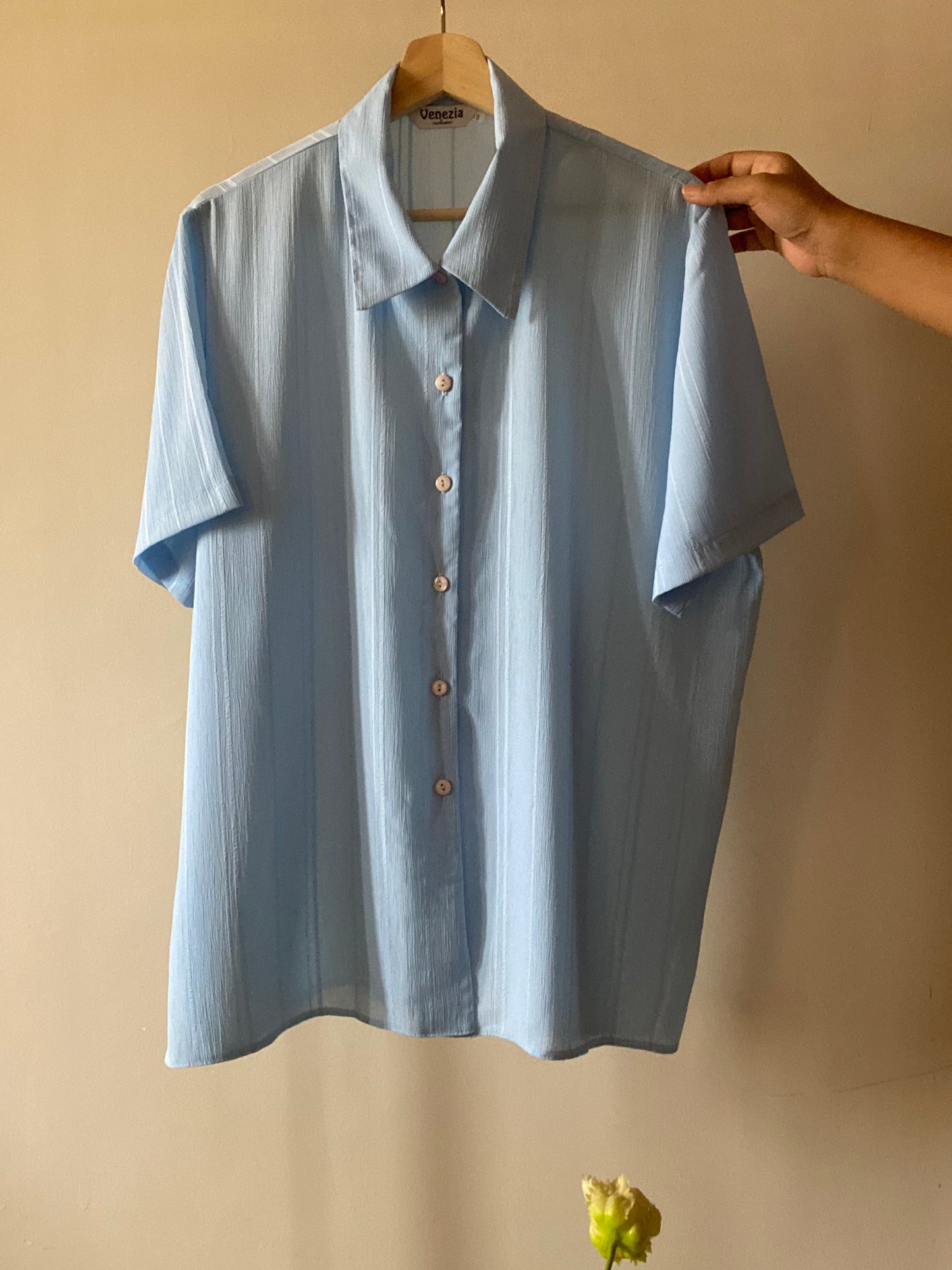 Vintage Blue Textured Shirt