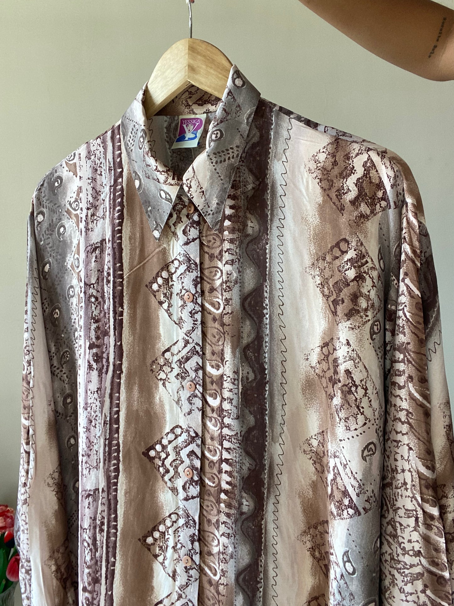 Abstract Snake Print Vintage Shirt