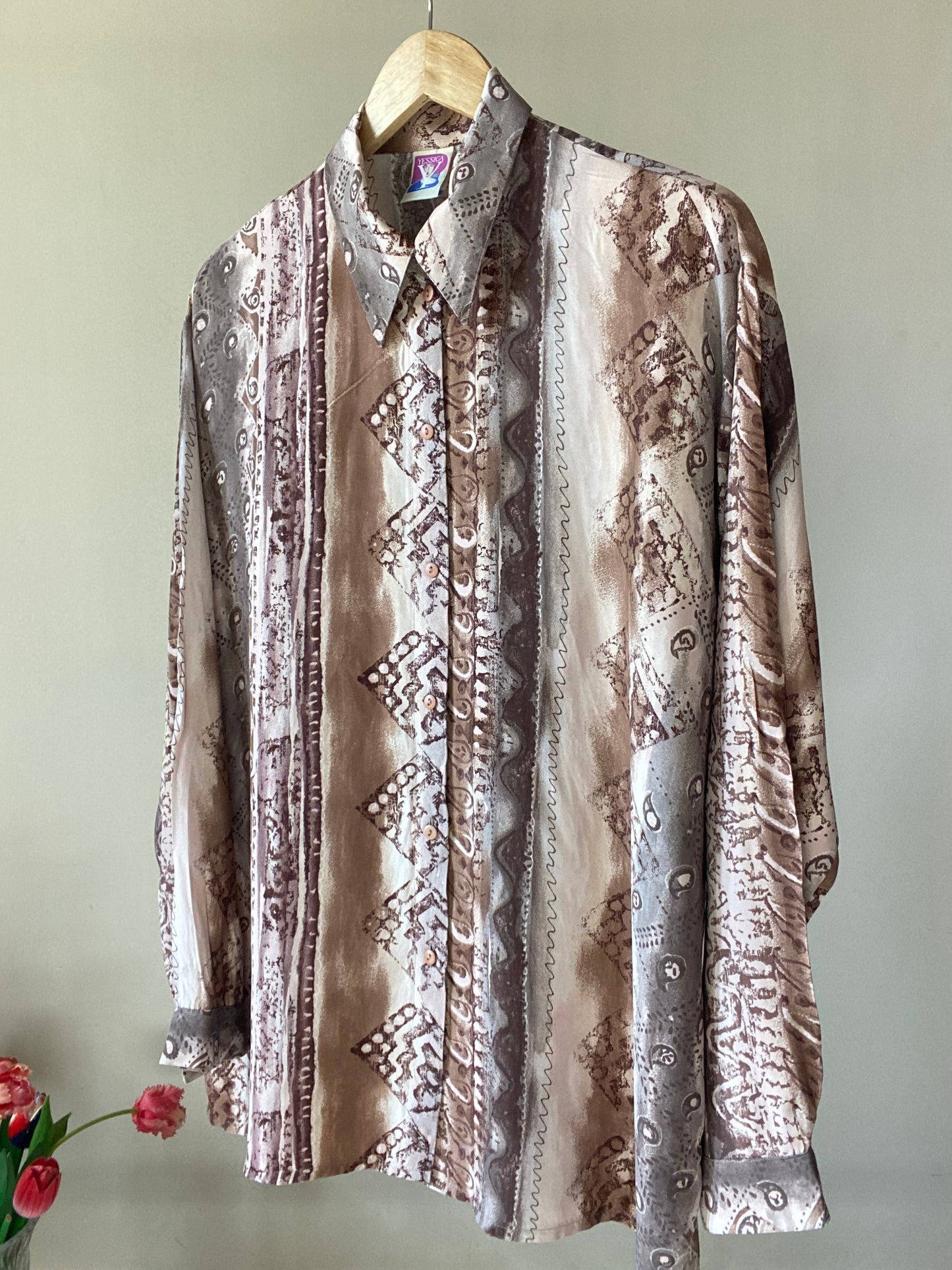 Abstract Snake Print Vintage Shirt