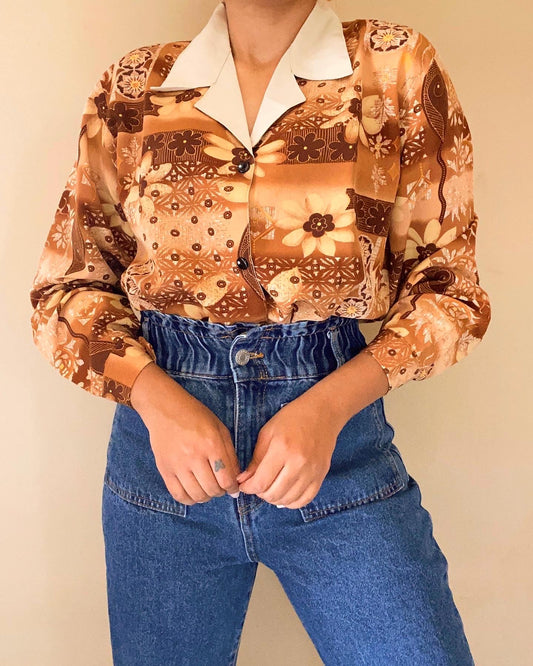 Vintage Shirt With Floral Print