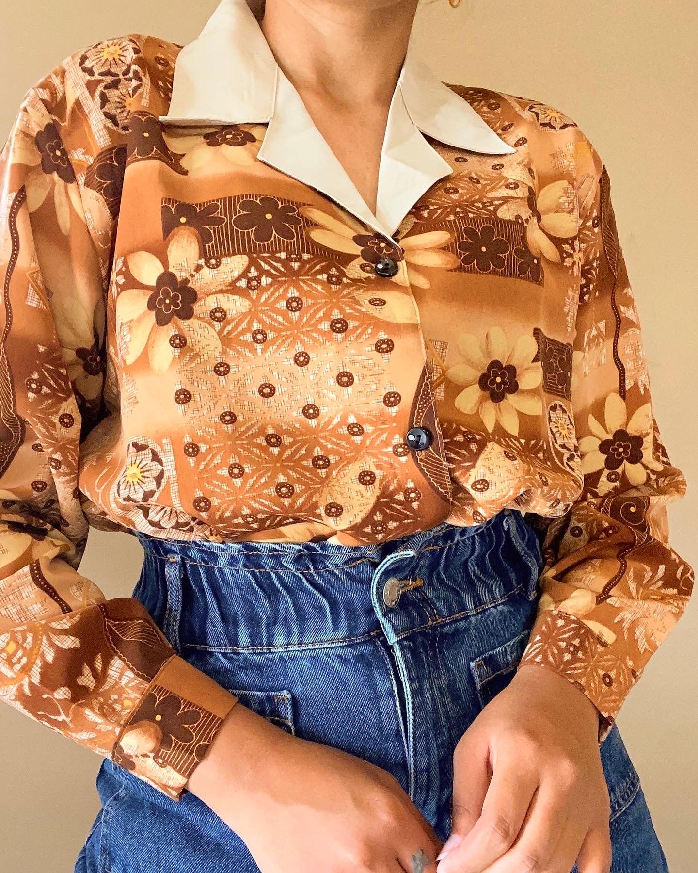 Vintage Shirt With Floral Print