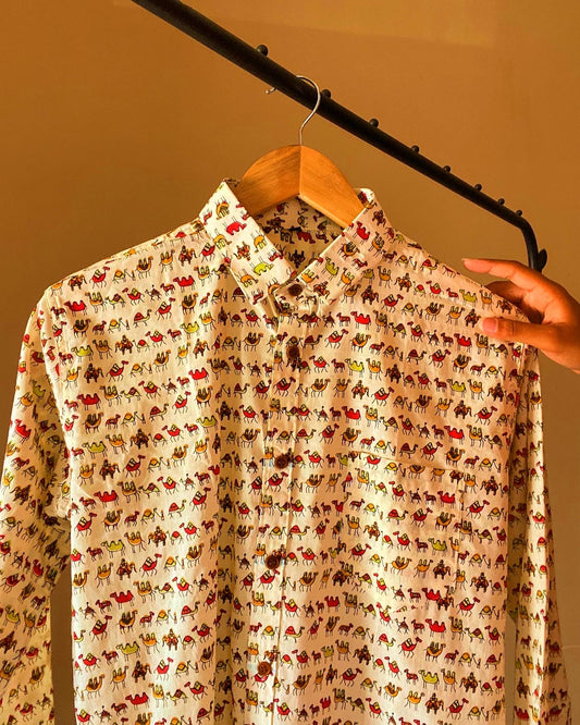 Miniature Animal Heritage Inspired Print Shirt