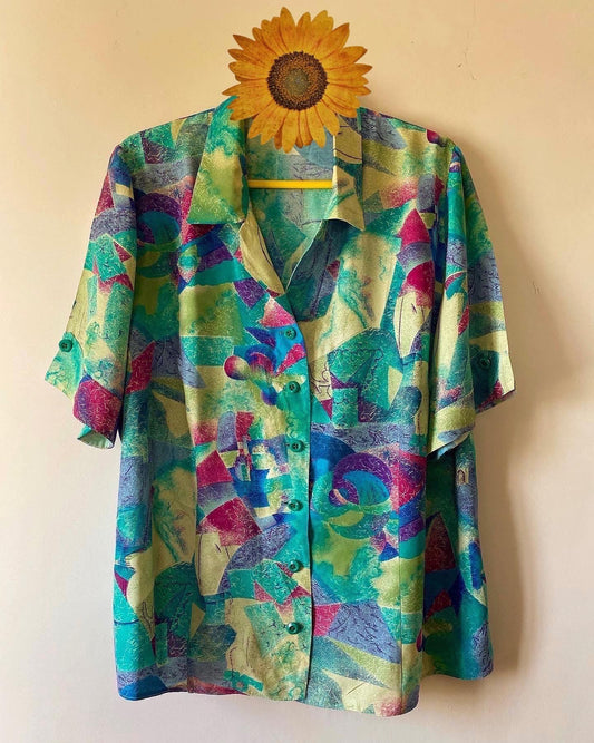 90s Inspired Multi Coloured Vintage Shirt