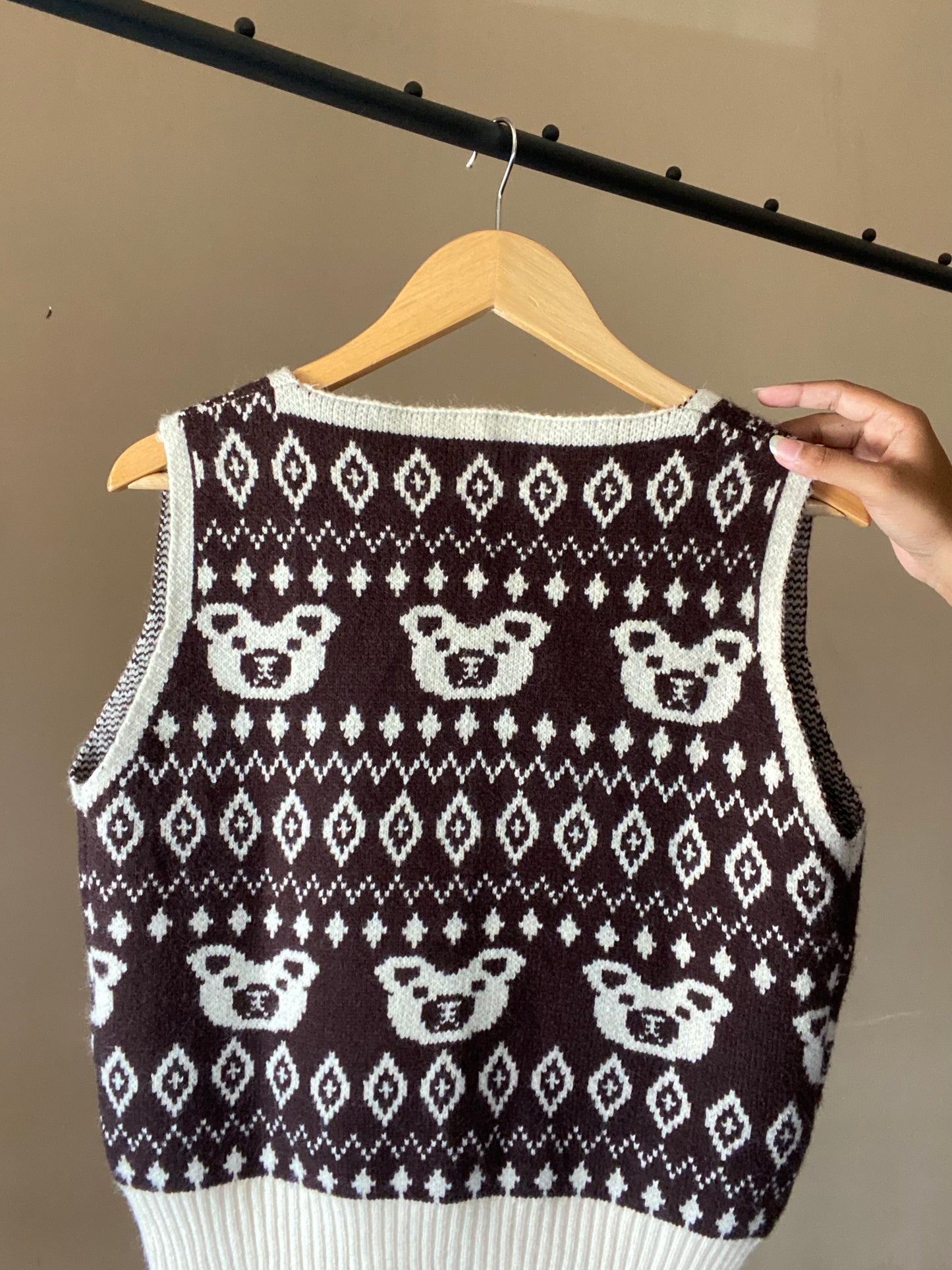 Bear Brown Vintage Sweater Vest