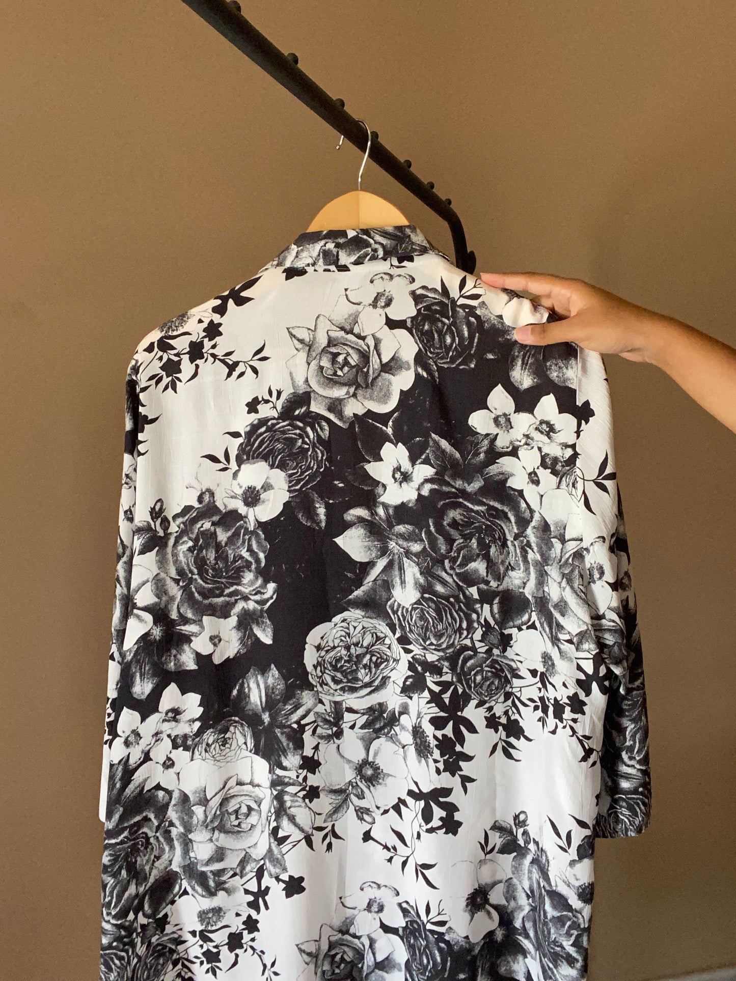 Vintage Black Floral Shirt