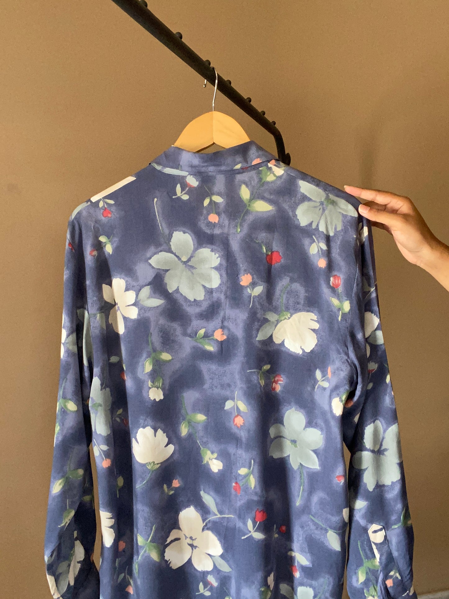 Blue Floral Fullsleved Shirt