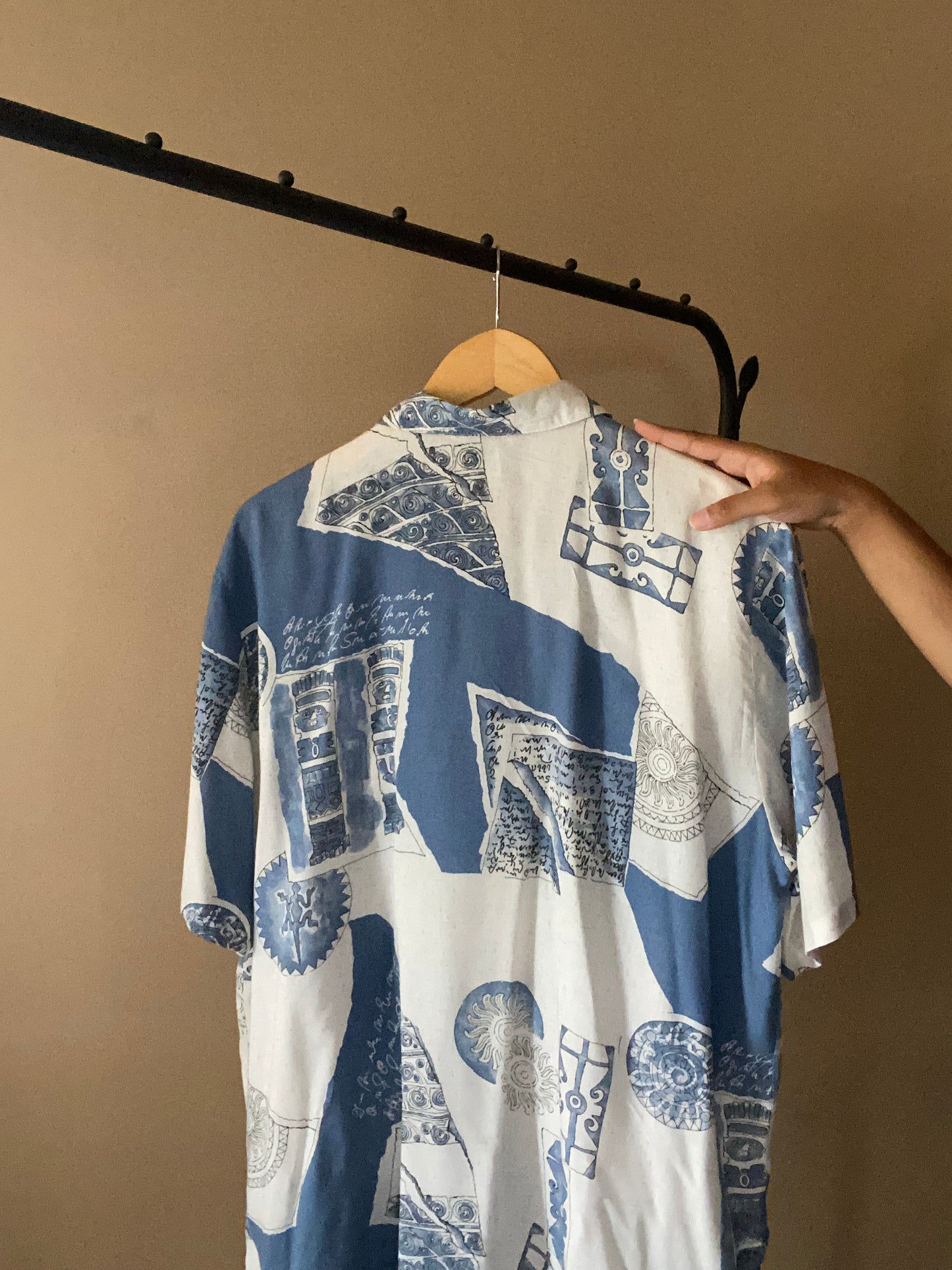 Vintage Shirt With Abstract Print