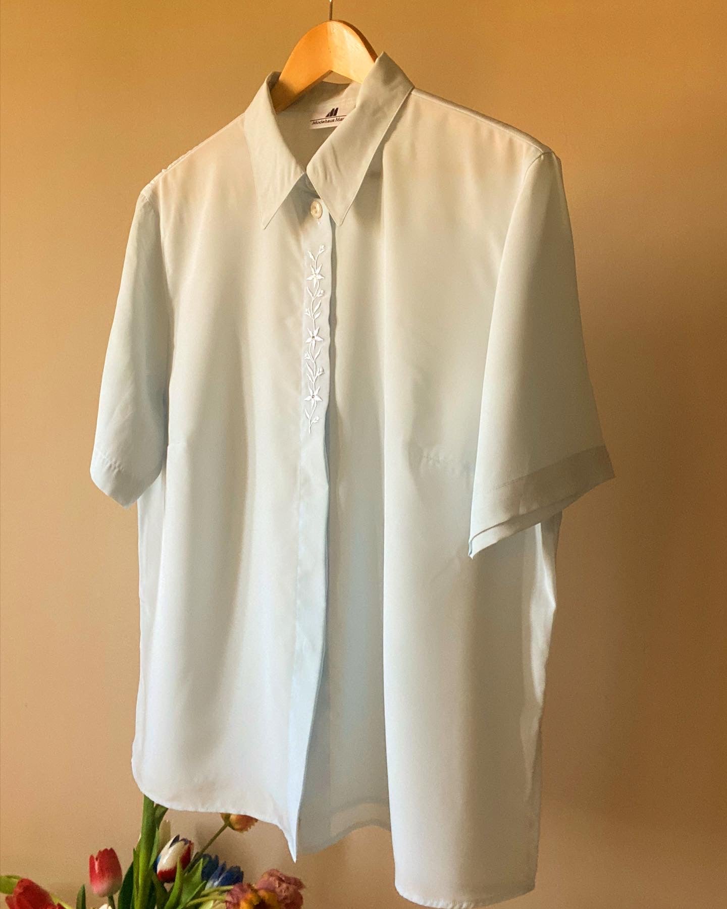 Vintage Shirt With Front Embroidery