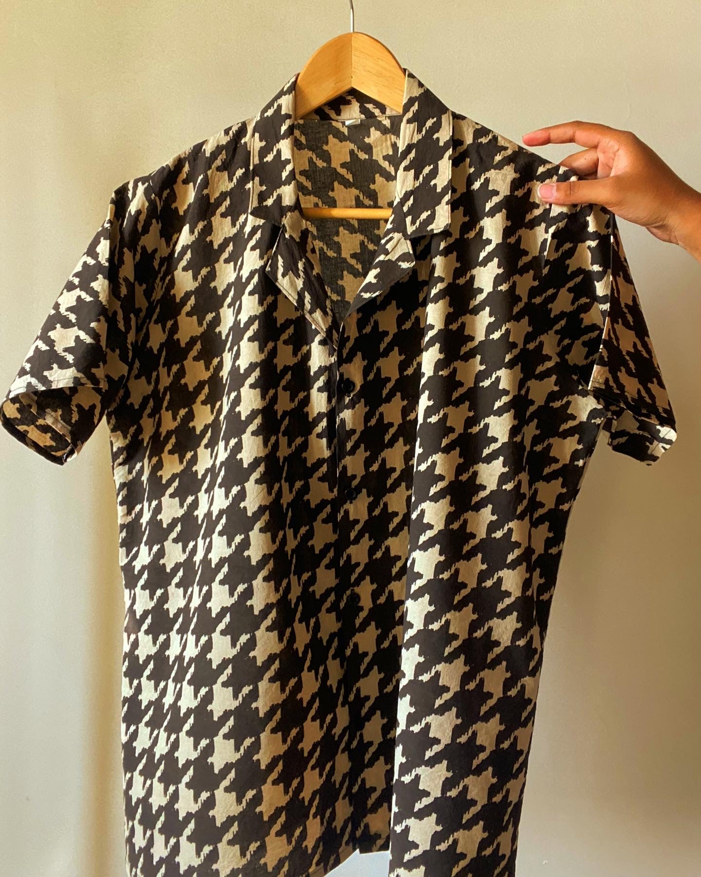 Houndstooth Vegetable Hand dyed Shirt