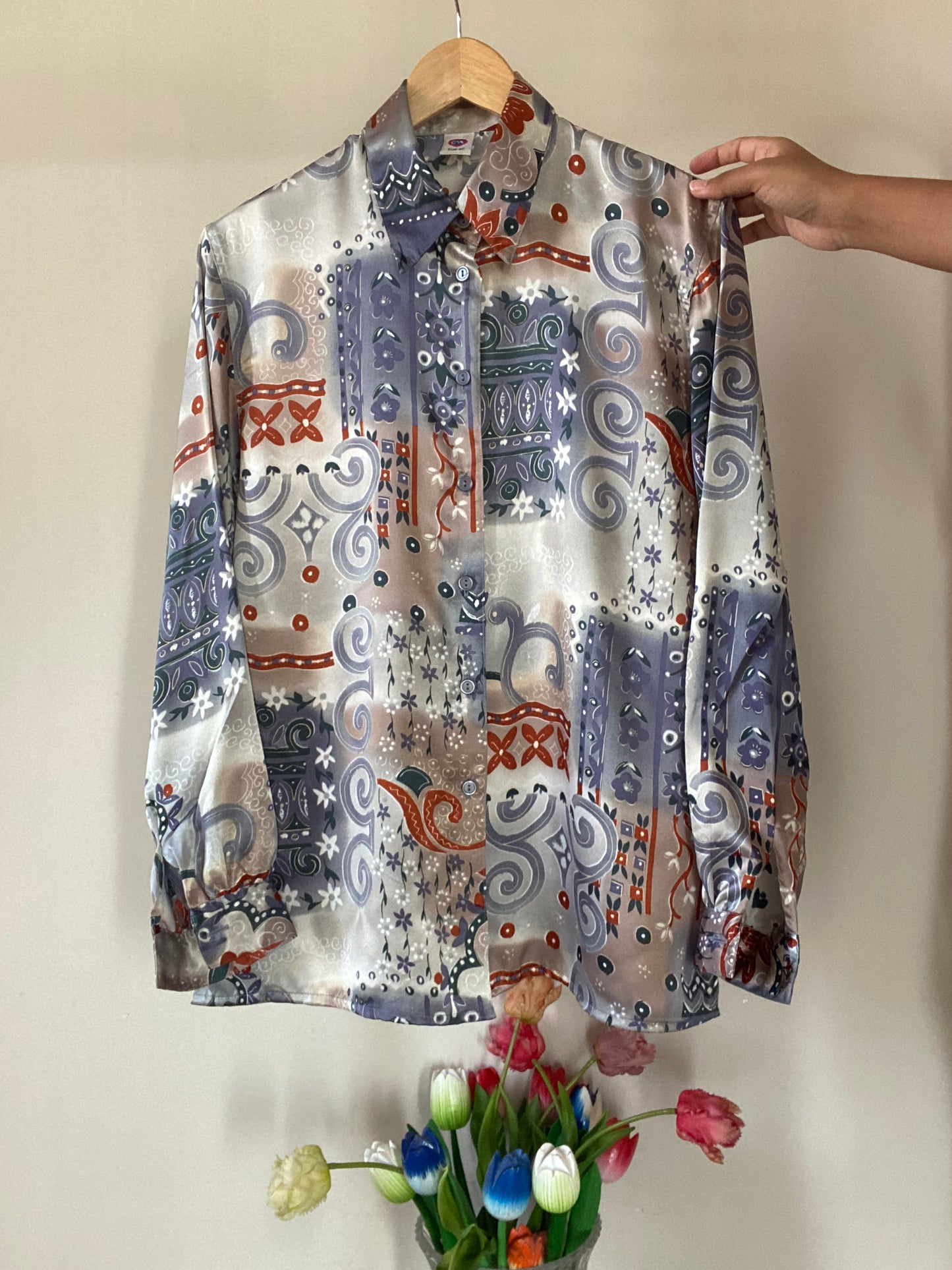 Vintage Multi Ethnic Print Shirt