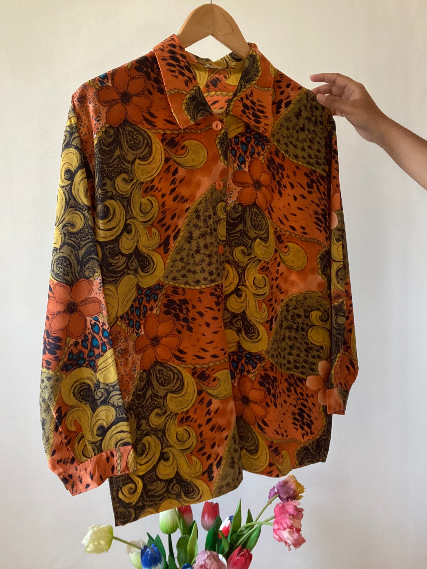 Animal and Floral Print Vintage Shirt