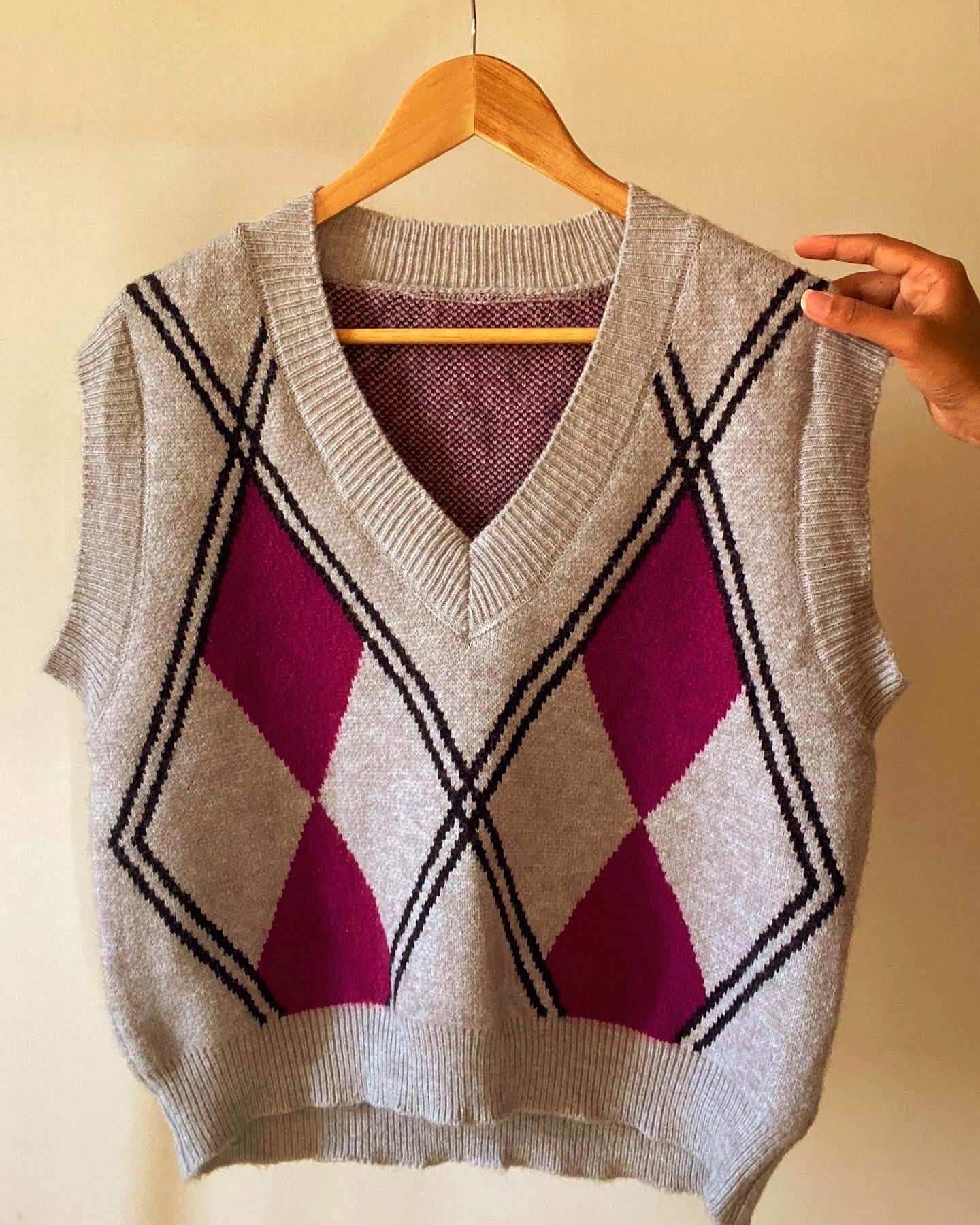 Argyle Vintage Sweater Vest