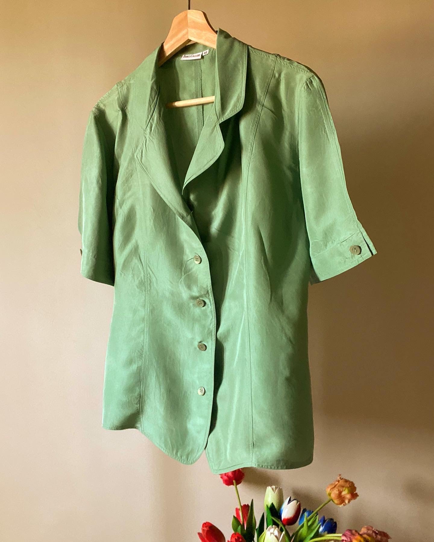 Solid Silk Vintage Shirt