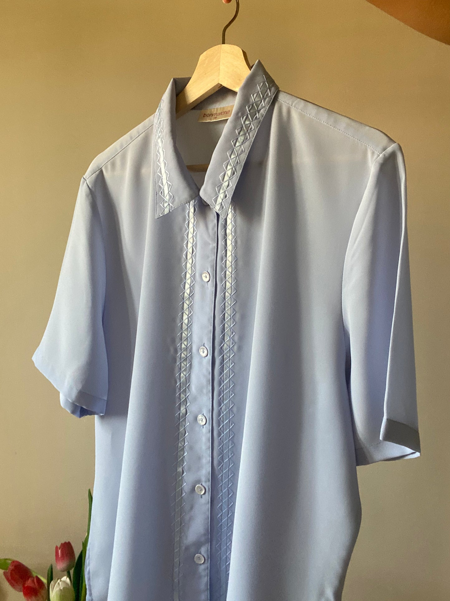 Vintage Ribbon Embroidered Shirt