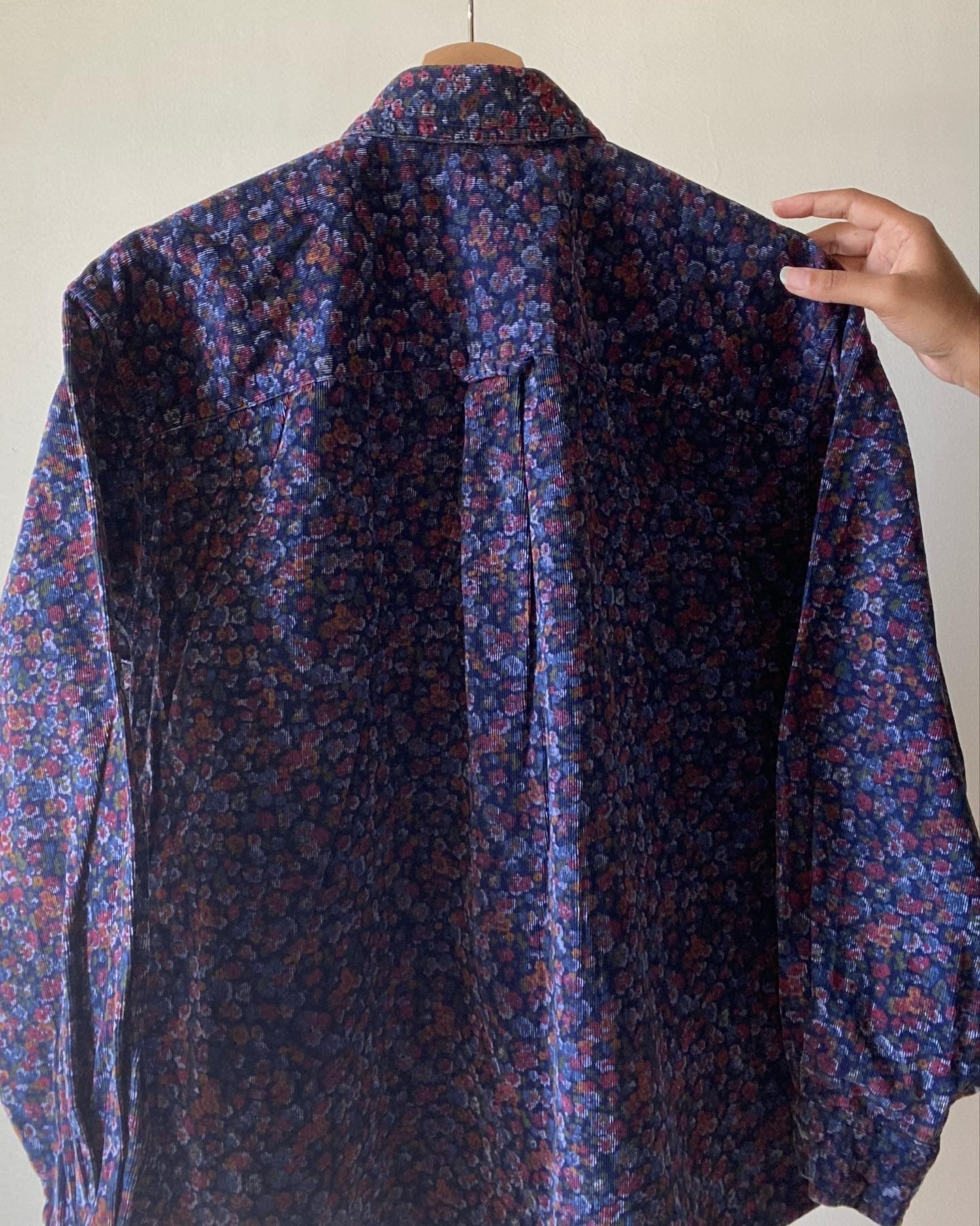 Violet Floral Vintage Corduroy Shirt