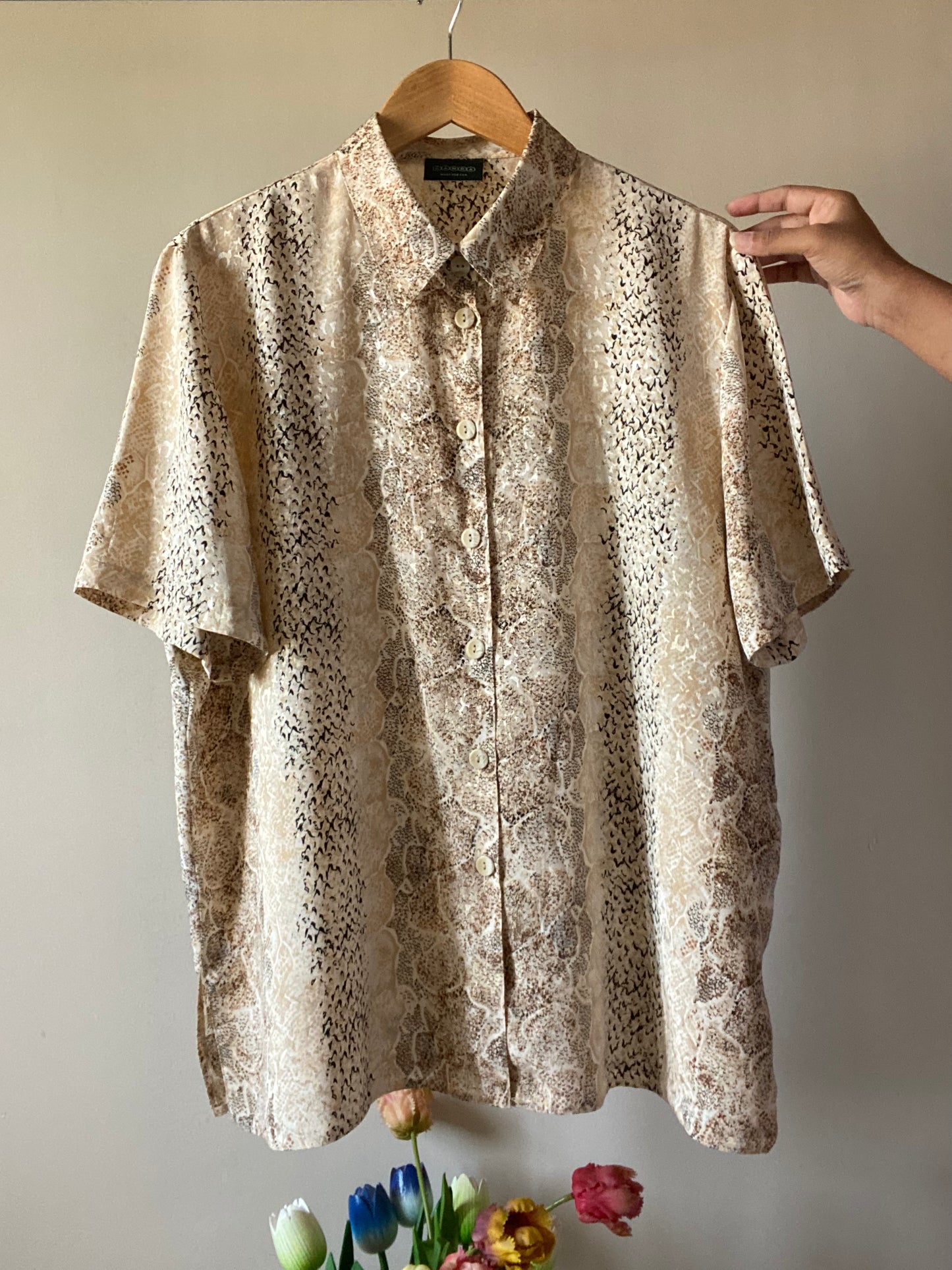 Pithon Print Vintage Shirt