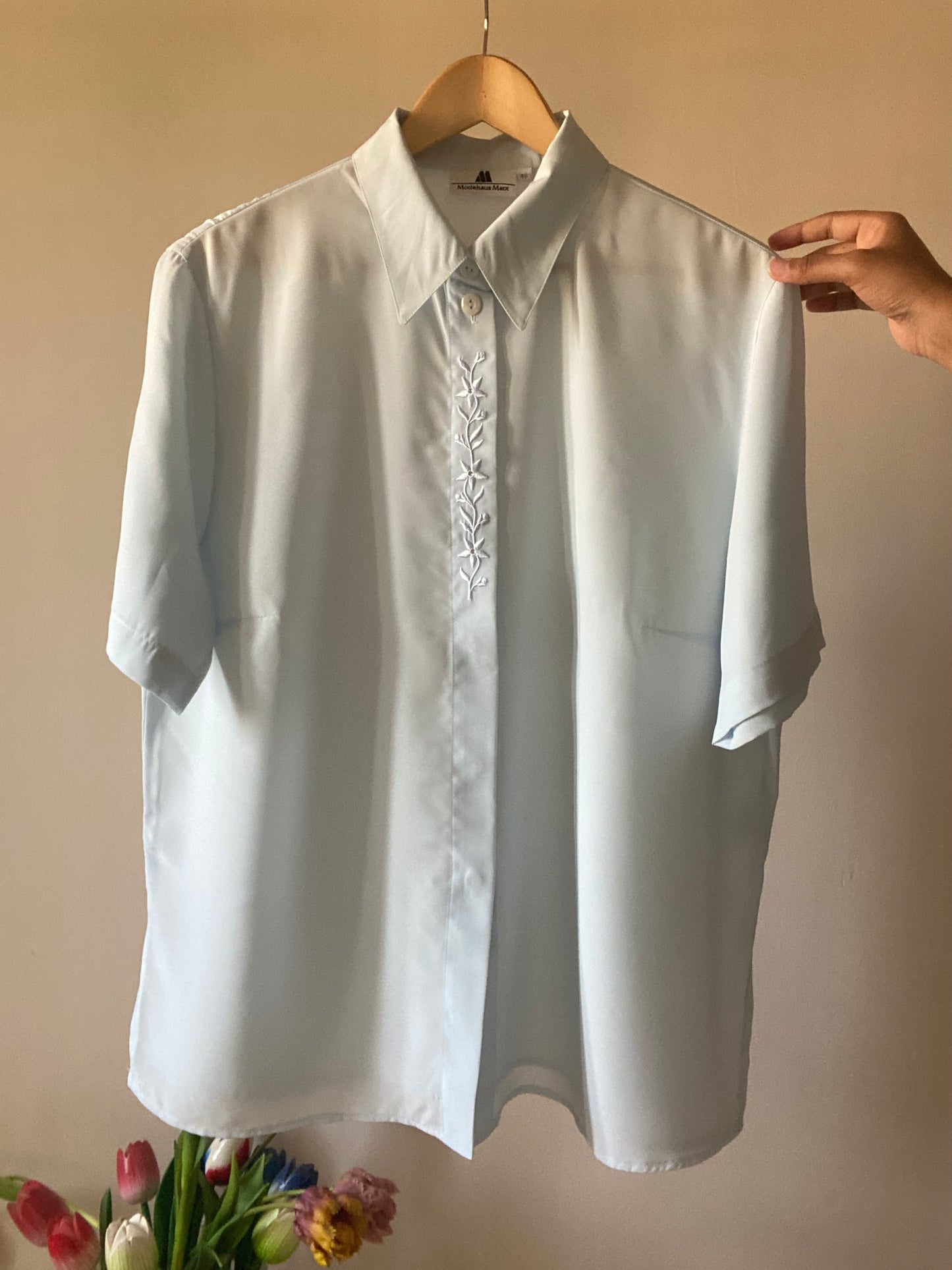 Vintage Shirt With Front Embroidery