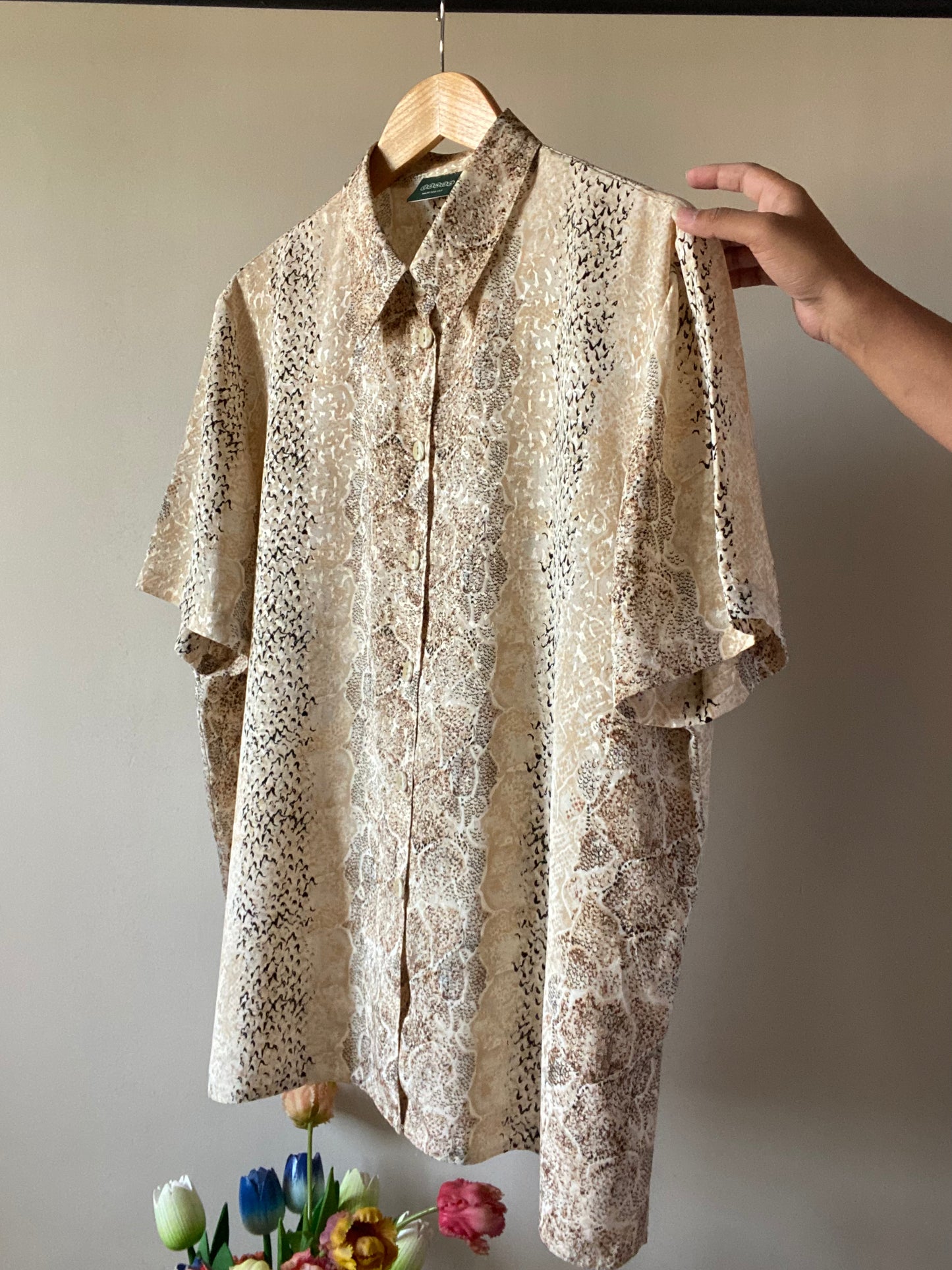 Pithon Print Vintage Shirt