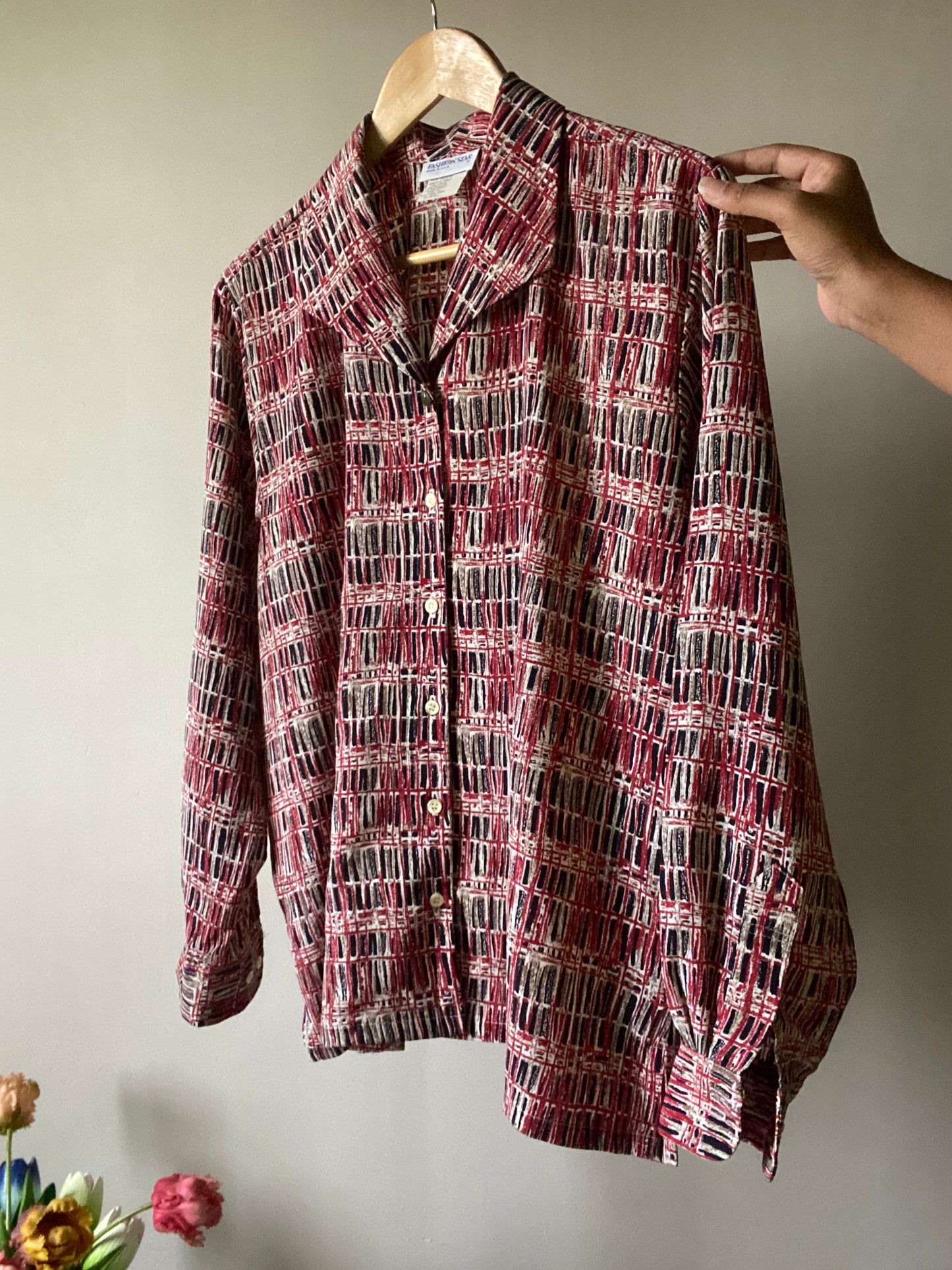 Vintage Abstract Print Shirt